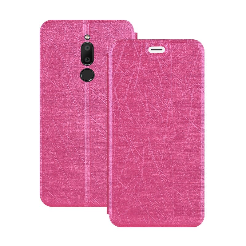 Para meizu M6T funda global funda delgada de cuero PU soporte de TPU suave funda con tapa para meizu MX6 M6 Note M6S funda para meizu 16xs: For Meizu M6 Note / Rojo rosado