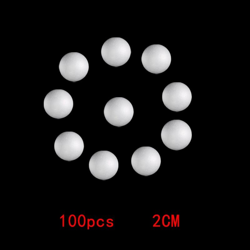 Bola de espuma de poliestireno para decoración de bodas y Navidad, suministros para fiestas, DIY, modelado de poliestireno, 1 unidad, 100 Uds.
