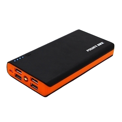 80000 mah smarttelefon powerbank bærbar lader 4 usb hurtiglader utendørs reise eksternt batteri for iphone xiaomi samsung: Oransje