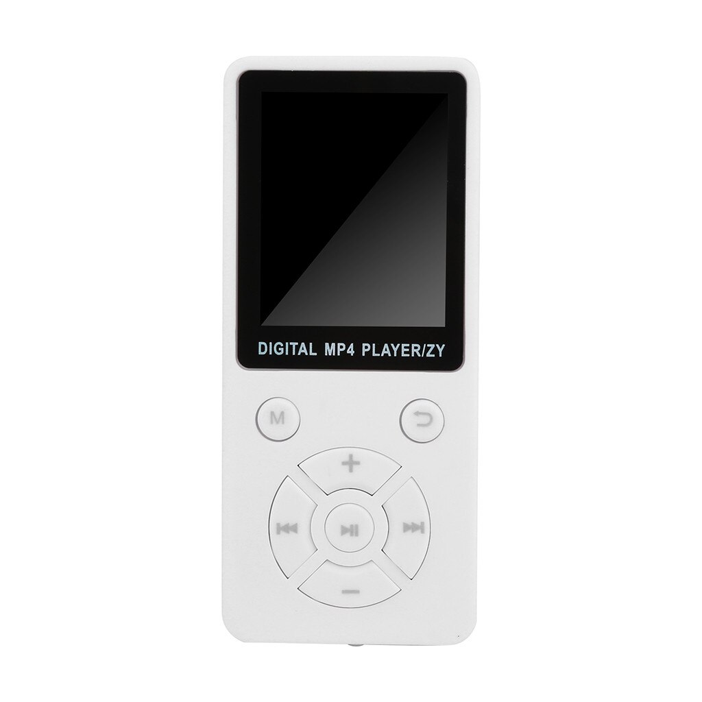 1.8- tums bluetooth-högtalarknapp  mp3 spelare stöder 32gb expansions mini bärbar walkman med radio fm-inspelning 13 språk: Vit