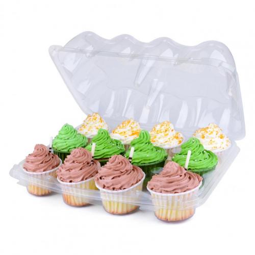 6 Gat/12 Hole Cupcake Container Milieuvriendelijke Transparante Cake Dozen Mousse Dessert Houder Verpakking Voedsel Opslag Cup Voor thuis: 2