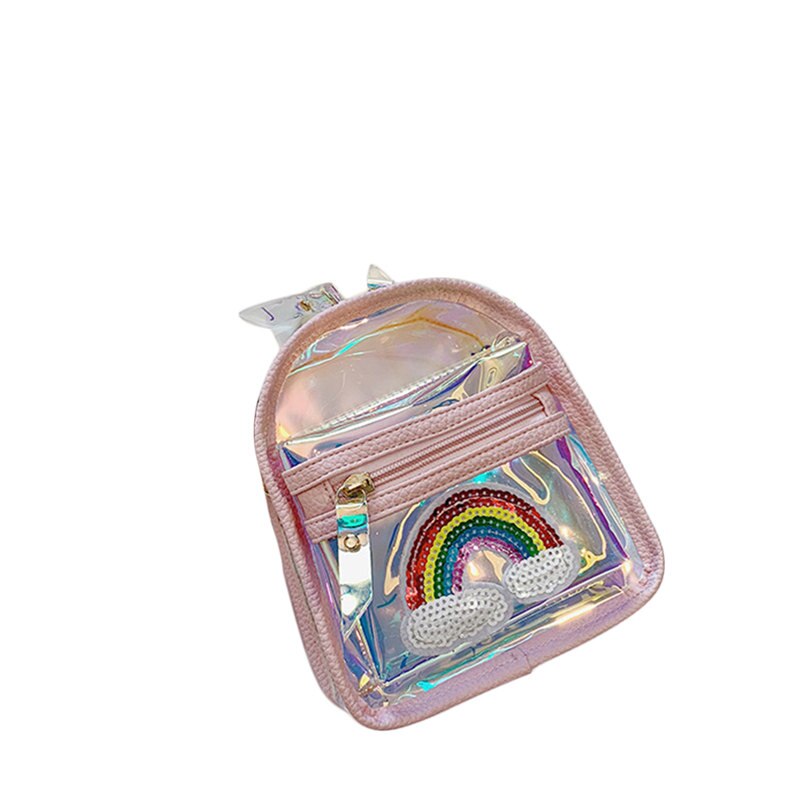 Della Ragazza del bambino Trasparente Crossbody Borsa Da Viaggio Borse A Tracolla Borsa A Tracolla Della Moneta Borse mini Borsa: Colore rosa