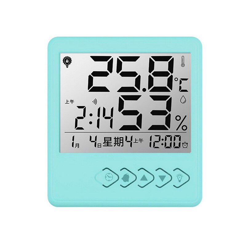 LED Digital Hygrometer Thermometer Indoor Temperature Humidity Gauge for Office Home: CX-316SGreen