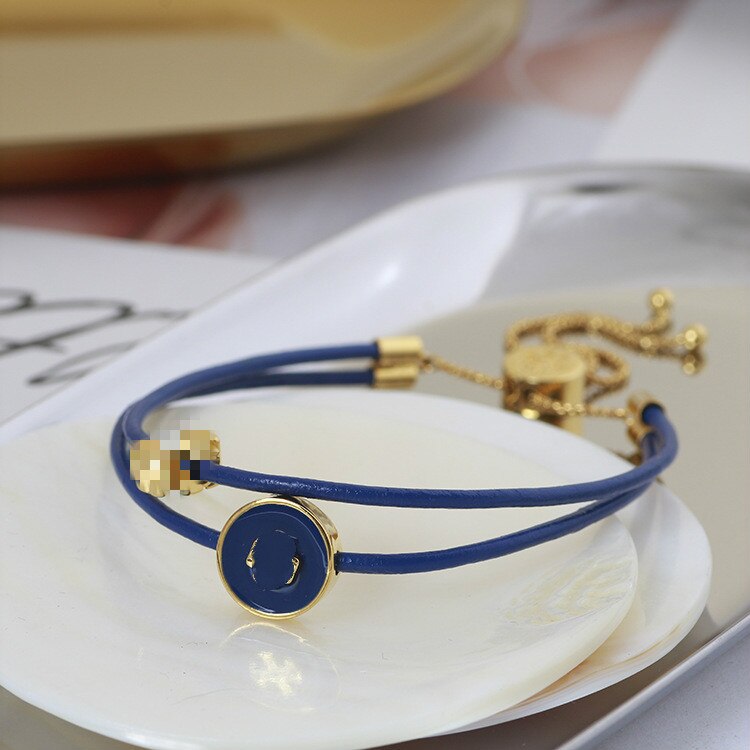 Braccialetto di perle intarsiato arabo saudita alla moda bracciale icona Logo lucido accessori gioielli femminili braccialetti con ciondoli regalo: TBB-04 blue