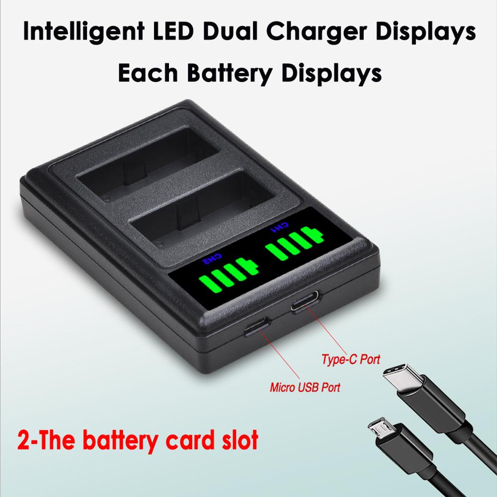 3-Pack LP-E10 LPE10 Battery with LED USB LP E10 Battery Charger for Canon 1100D 1200D 1300D 2000D Kiss X50 X70 Rebel T3 T5