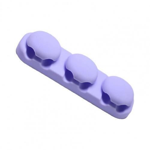 Organisateur de fil Compact et utile, 4/6 trous, gain de place, fixation de câble Portable, Flexible pour la maison:  Purple 6