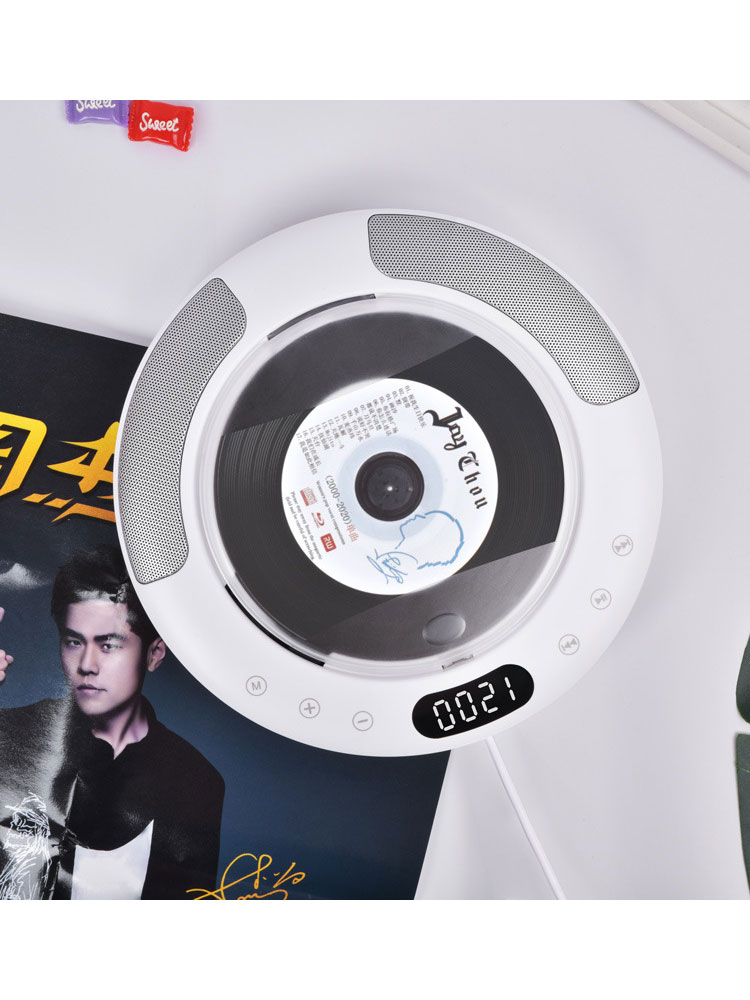 Wall Mounted Cd Player Home Player Surround Sound Fm Radio Bluetooth Usb Easy To Carry Remote Control Play Music Cd Player: Default Title