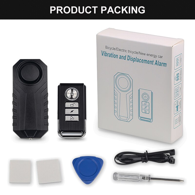 Waterproof Bike Anti-Theft Alarm Wireless Remote Control Motorcycle Bicycle Security Alarm 113dB Electric Car Alarm Sensor