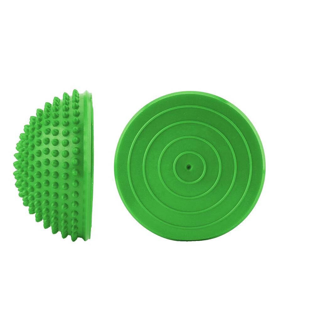 Spiky media pelota para Yoga y masaje de pies, bolas de 16cm de PVC, para ejercicio físico, Pilates, ejercicio físico, entrenamiento de habilidad: green