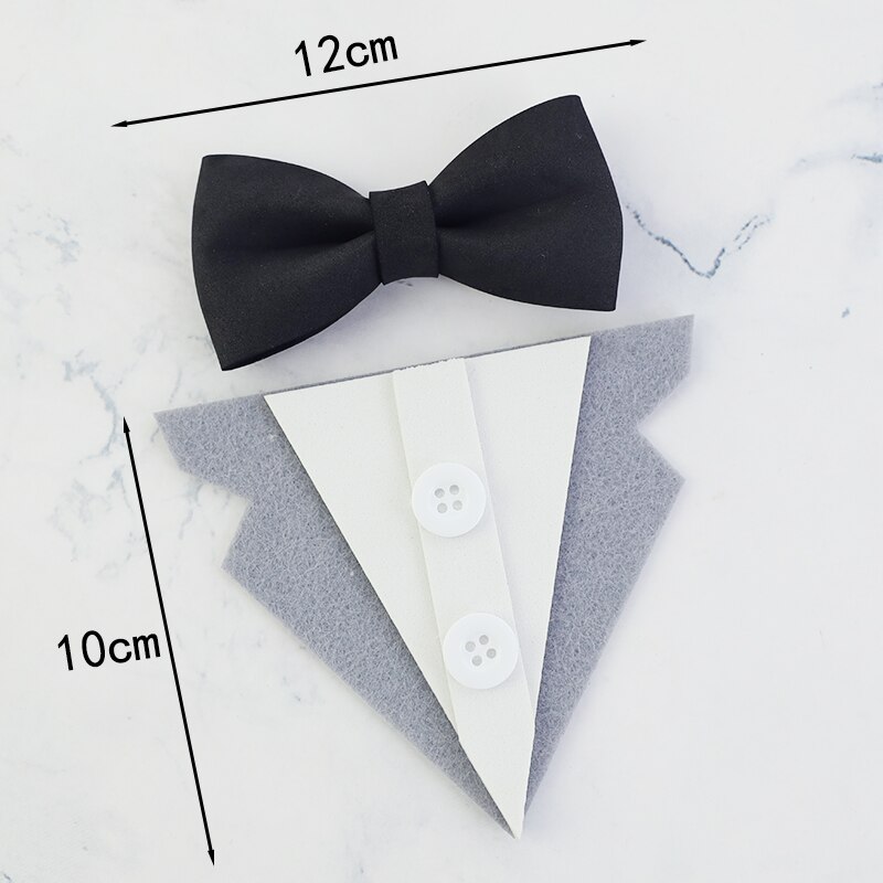 Eva Suit Bow Tie Suit Happy Fathers Day Cake Topper Happy Birthday Dad Rich Cake Decoration Cake Decorating Tools Party Favors: bow tie suit A