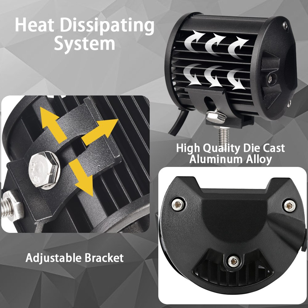 2PCS 4 inch LED Bar LED Work Light Bar for Driving Offroad Boat Car Tractor Truck 4x4 SUV ATV 12V 24V Rated 60W Actual 15W