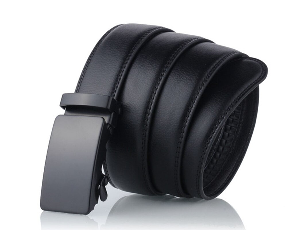 Men Imitation Leather Belt Alloy Automatic Buckle Belt Business Affairs Casual Men Belt pasek M175