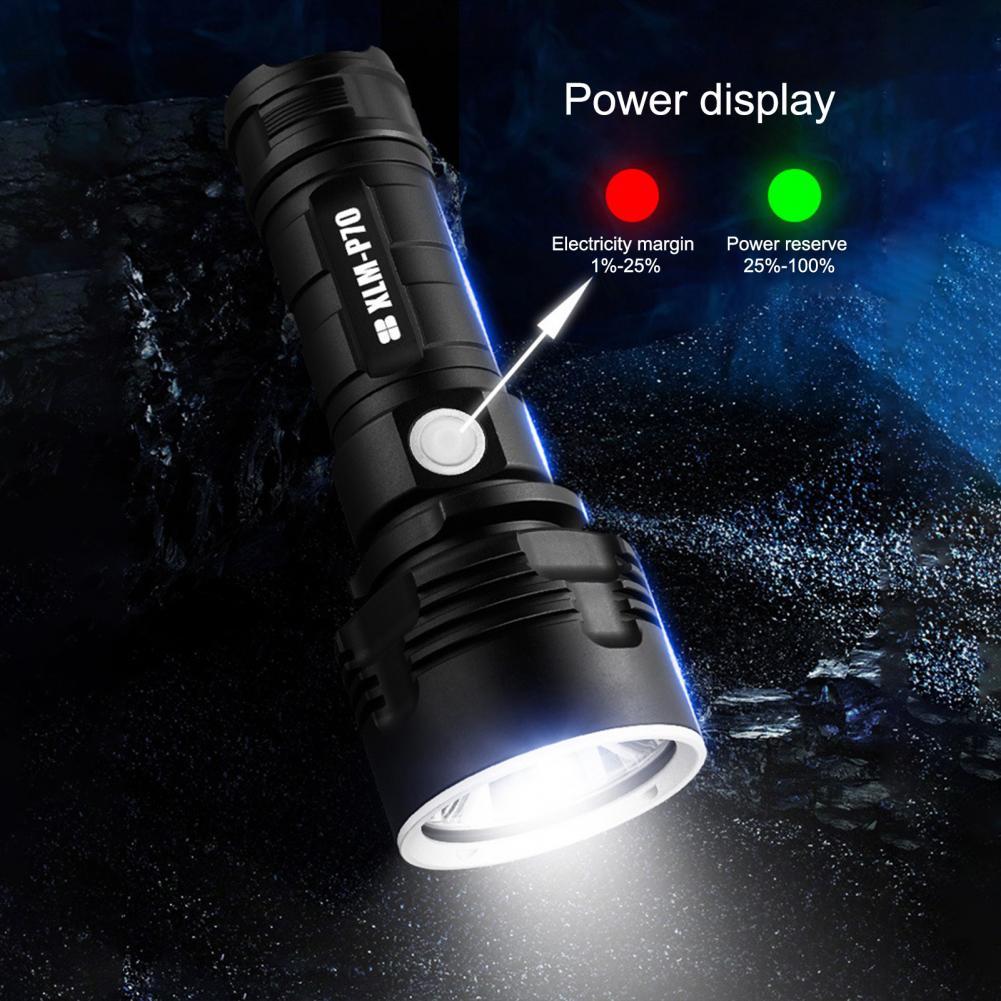XLM – lampe de poche LED Super lumineuse L2/P70, forte mise au point, longue portée, Rechargeable, étanche, éclairage d&#39;extérieur
