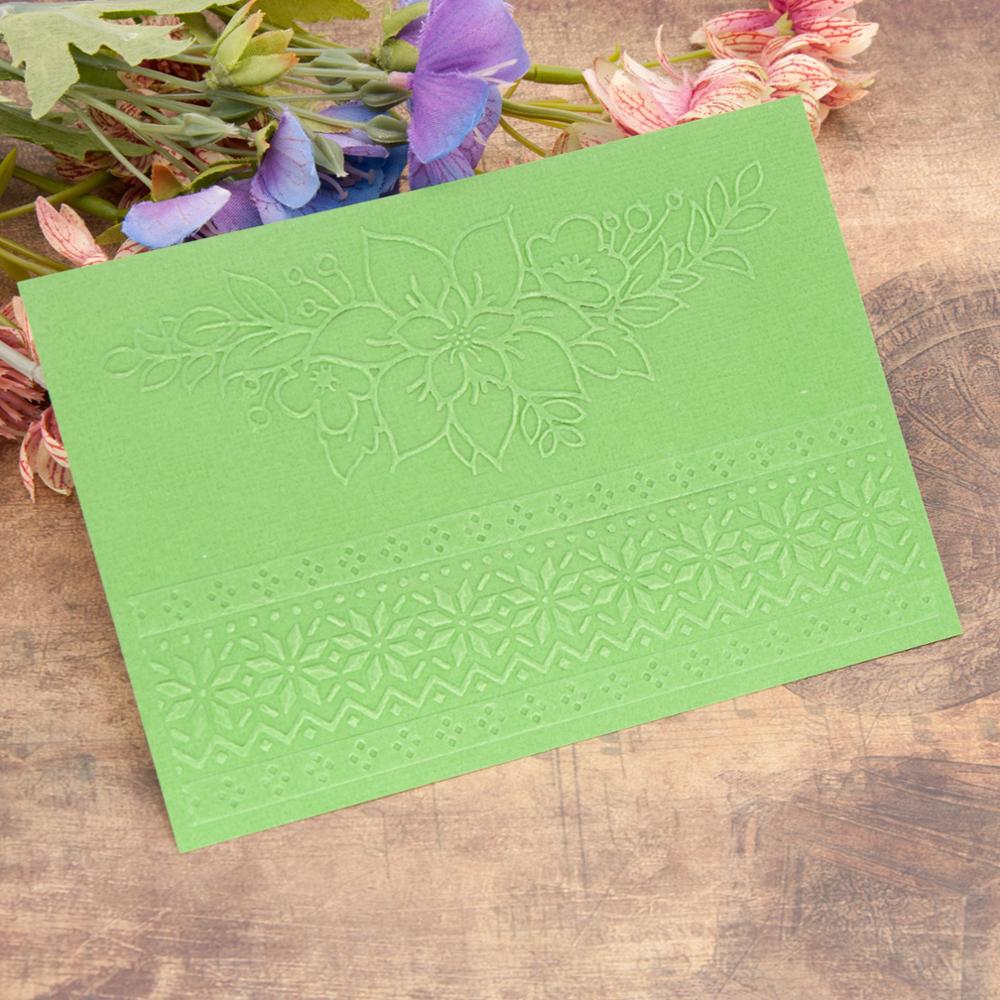 Lace Frame Christmas Embossing Folders DIY Making Paper Cards Craft Stencil Scrapbook Template Plastic Transparent