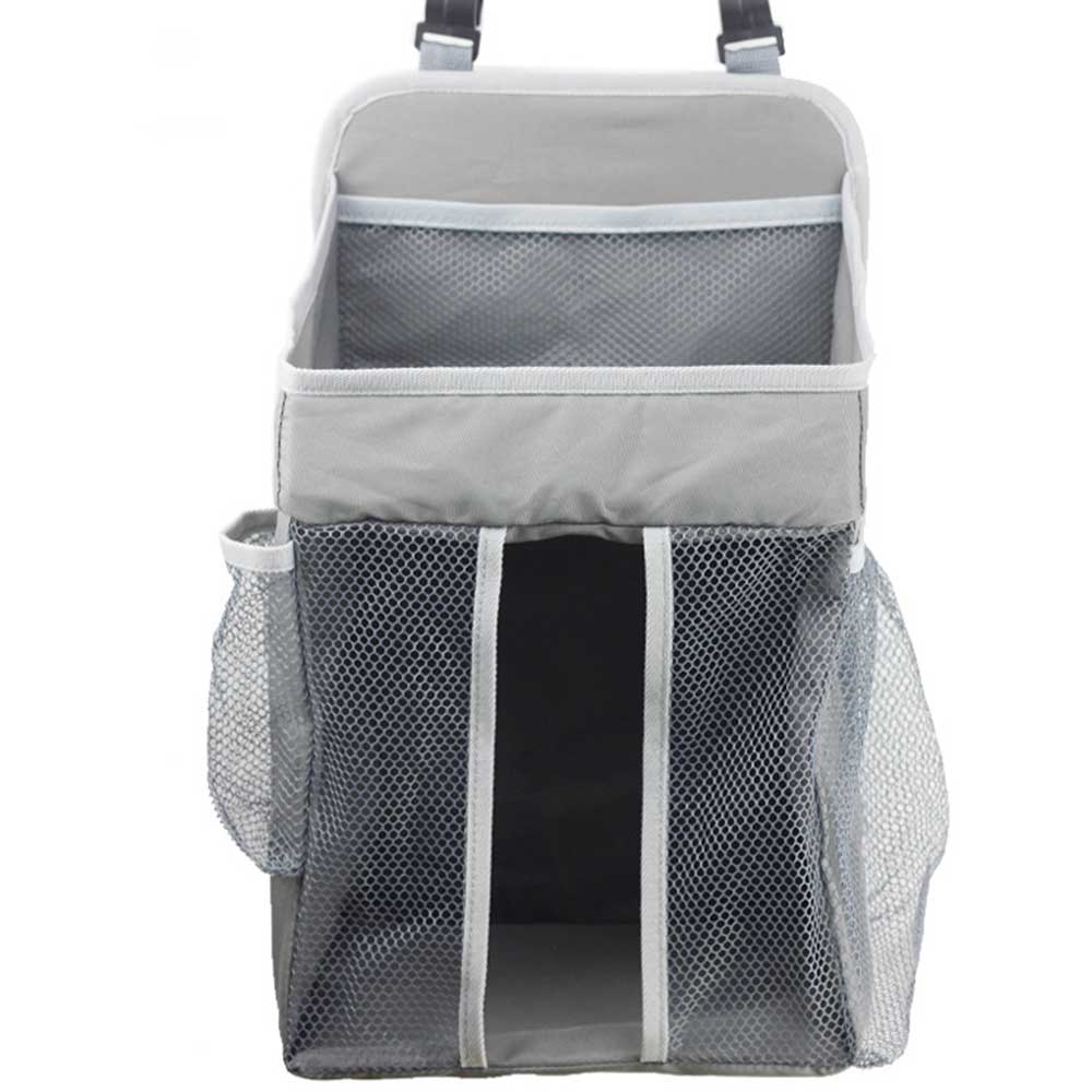 Baby Bed Hanging Bag Crib Portable Organizer Diaper Storage Soft Surface Breathable Lightweight Safe Bedding Sets Accessories: Gray
