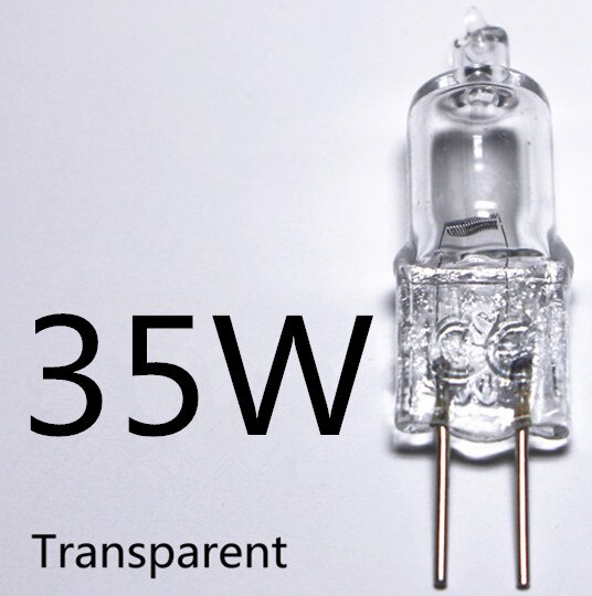 10 stk (5 æsker) halogen  g4 12v 20w transparente/blå hvide/varm lys overfladebelægning blå 12v g4 20w blå krystal lysperler: Gennemsigtig 35w
