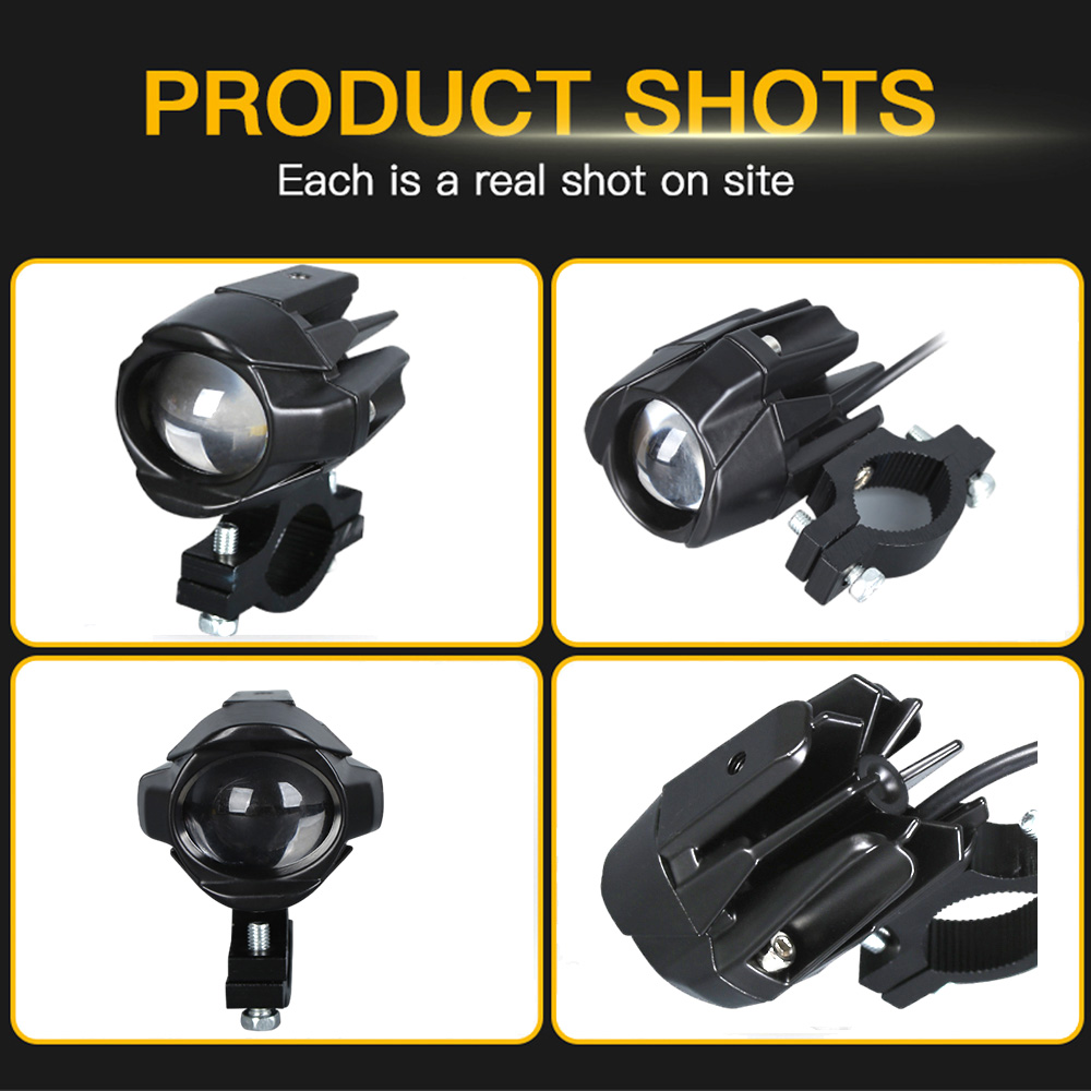 Moottoripyörän lisä-led-ajovalot, led-valot, 12-80v kaksiväristä valkoista/meripihkanväristä yleismallista lisäkaukovaloa, sumuvalot