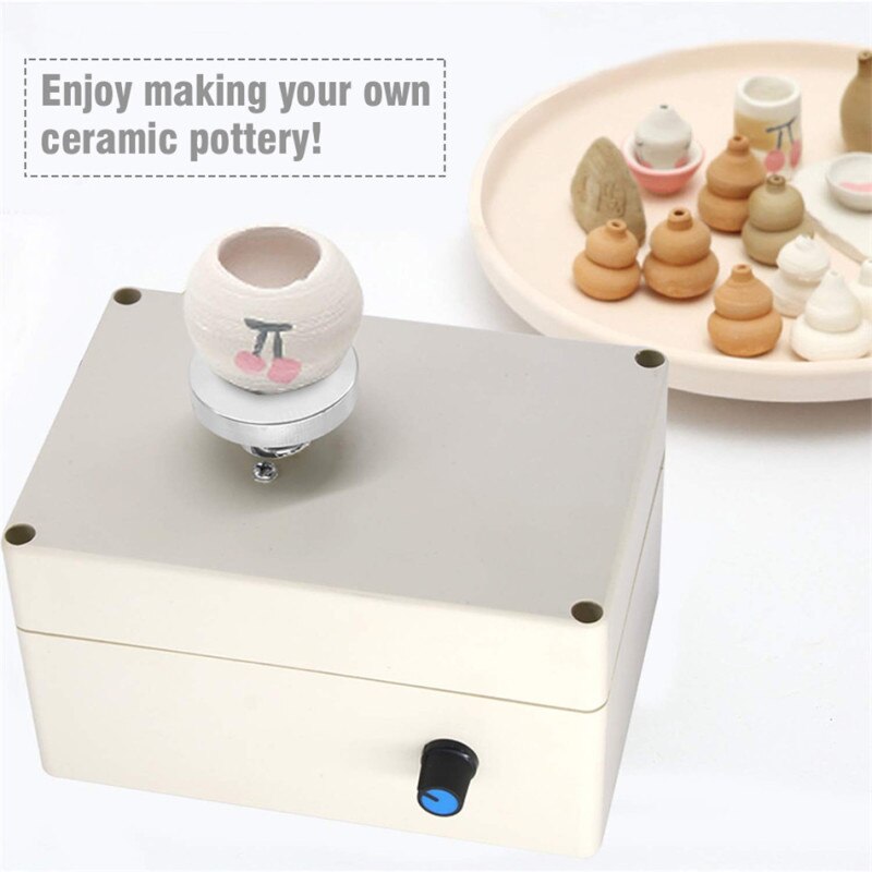 Electric Pottery Wheel Machine Mini USB Pottery Wheels Clay Throwing Making Ceramic Machine Ceramic Clay Potter Kit DIY Tool