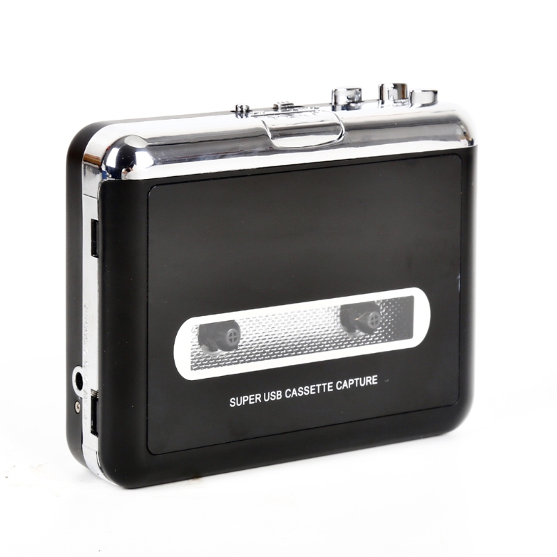 Portable Cassette Recorder Player Tape to MP3 Audio Music Digital Converter, Classroom Shoebox Cassette Player