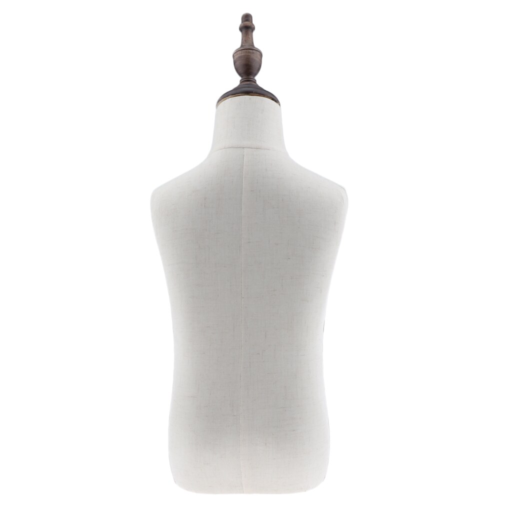 Kids Child Mannequin Body Dress Form for Apparel Scarf Window Shop Display, 4 Years Old, Linen White