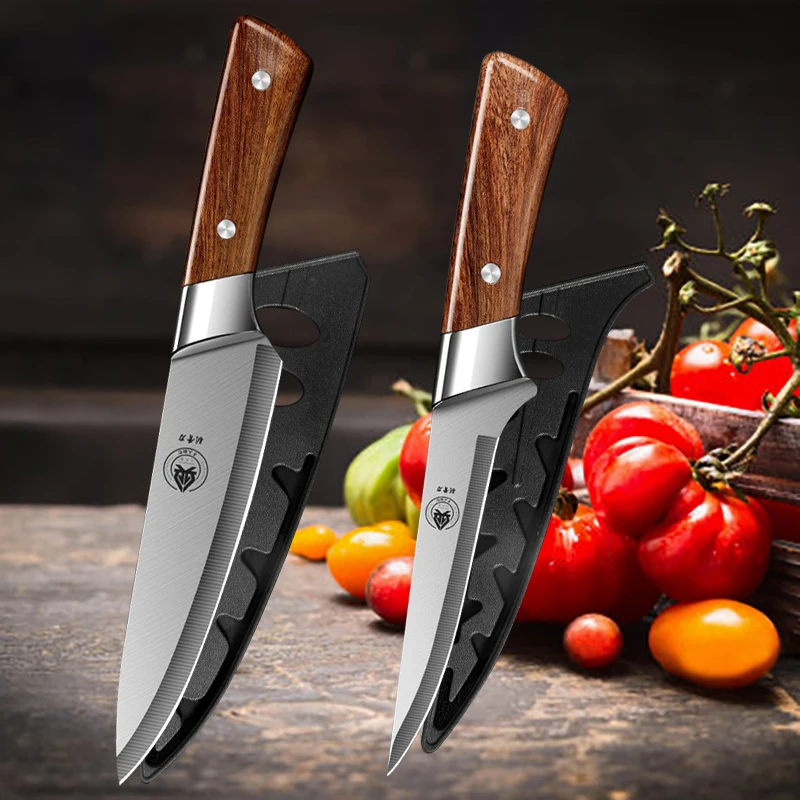 Japanese Knife Multifunction Butcher Knives BBQ Cutter Chef Knives Meat Fish Slicing VegetablesCutter Cleaver Knife