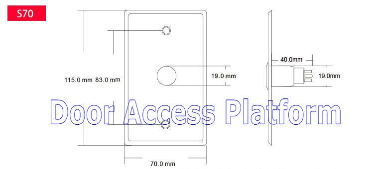 Normal Open+Close,NO/NC/COM Stainless Steel Metal case Push button Exit item, Hand manual Button access controller door openning