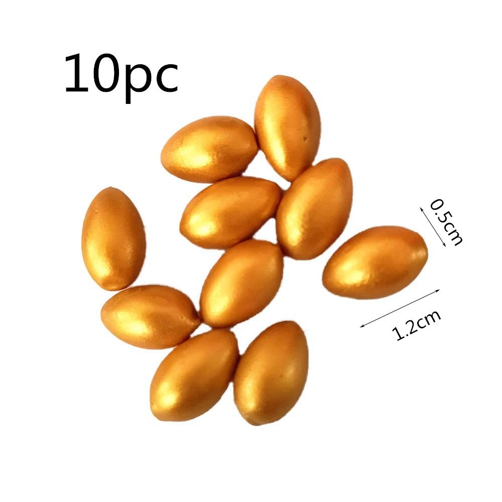 4pc Ingots Fortuin Rijkdom Doos Model Beeldje Thuis Ornament Glas Decor Miniatuur Ambachtelijke Tuin Fairy Decoratie DIY Accessoires: 10pc gold egg