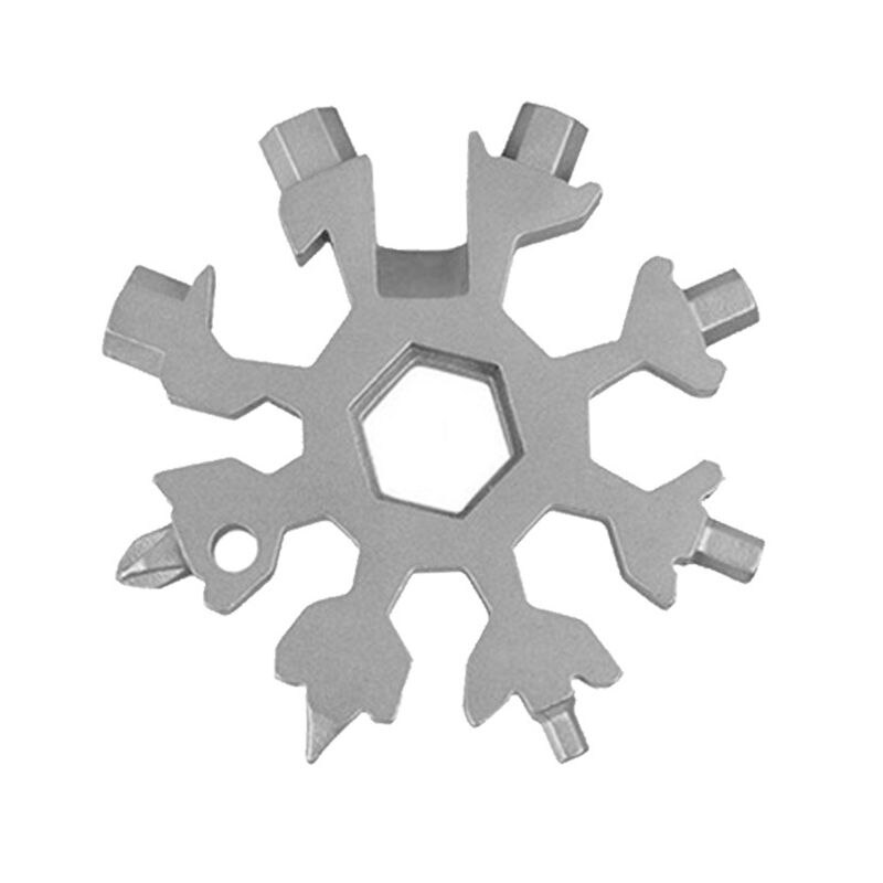 18-in-1 Snowflake Multi Tool Stainless Steel Snowflake Wrench: W