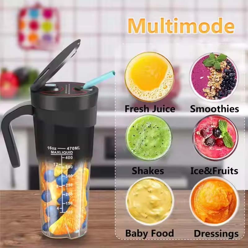 Multi-Functional Portable Mini Electric Blender Ice smoothie Crusher Waterproof USB Charging Fruit Juicer Personal use