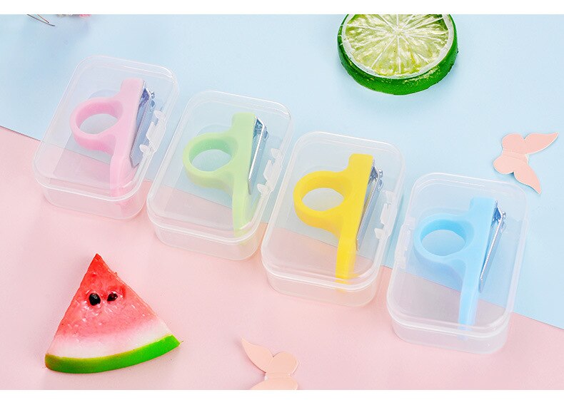 3 unids/lote de uñas de bebé Clippers de bebé Anti-carne cortador de uñas Clippers importa tijeras para Cuidado infantil de productos: Yellow