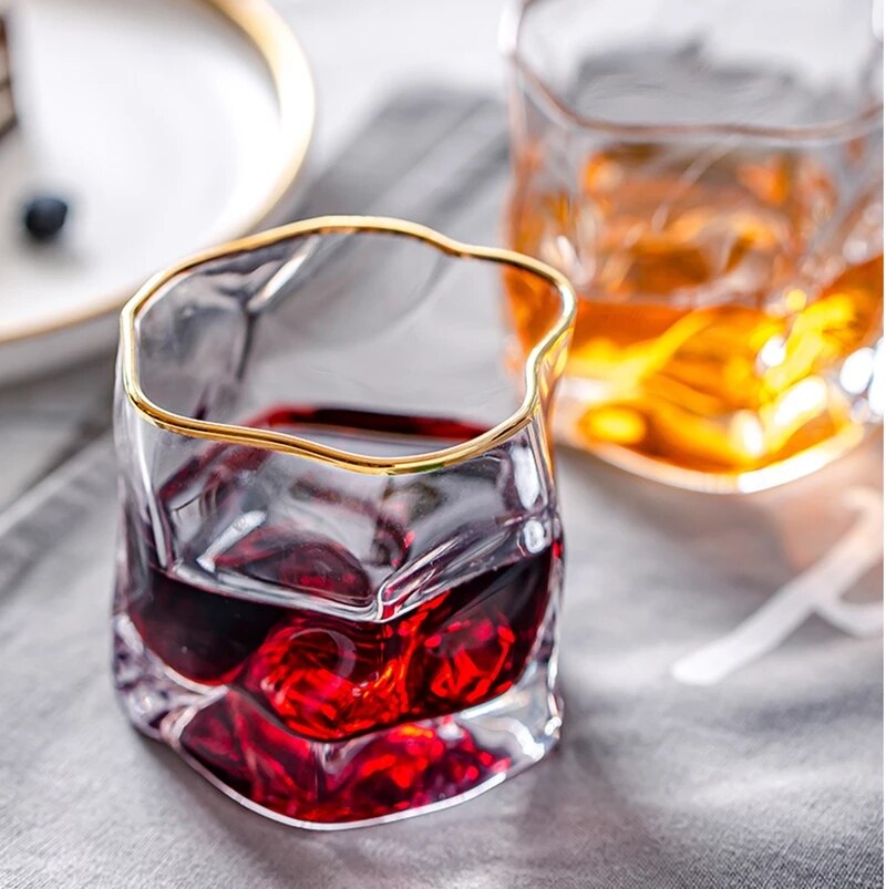 Wavy Shape Wine Glass Latte Coffee Cups Bar Club Whiskey Glasses Home Fruit Juice Drinking Water Cup Party Decor