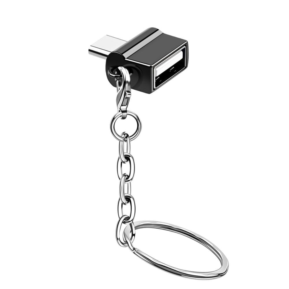 ANMONE USB Typ C OTG Adapter Typ-C Zu USB Konverter für USB C PD Ladegerät Maus tastatur Blitz disk Tragbare Schlüsselbund OTG Stecker: 1Stck Rotguss Stecker