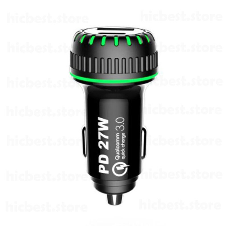 27W PD Car Charger for iPhone Fast Car PD Charger SCP AFC VOOC QC 3.0 Auto Adapter for iPhone SE 11 Pro Samsung S20 Huawei OPPO: Default Title
