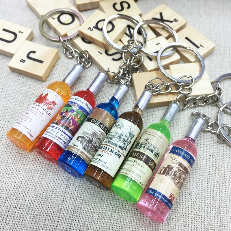 Quadruple Mini LED Light Bulb Keychain Candy Color Flash Lamp Key Rings Novelty Car Illuminate Pendant Key Chain Christmas: no light