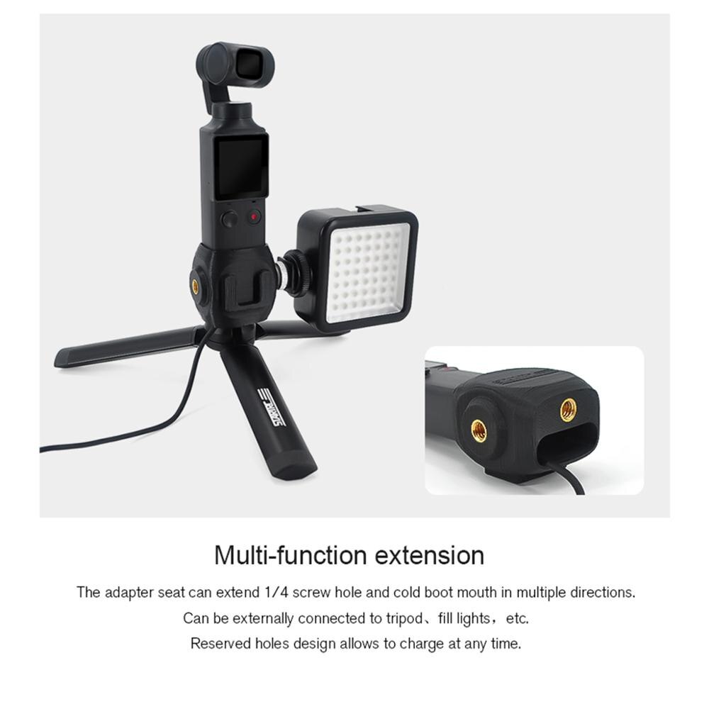 Shoe Mount Adapter 1/4 Screw Adapter Base With Tripod and LED Light For FIMI PALM Camera Handheld Expansion Accessories