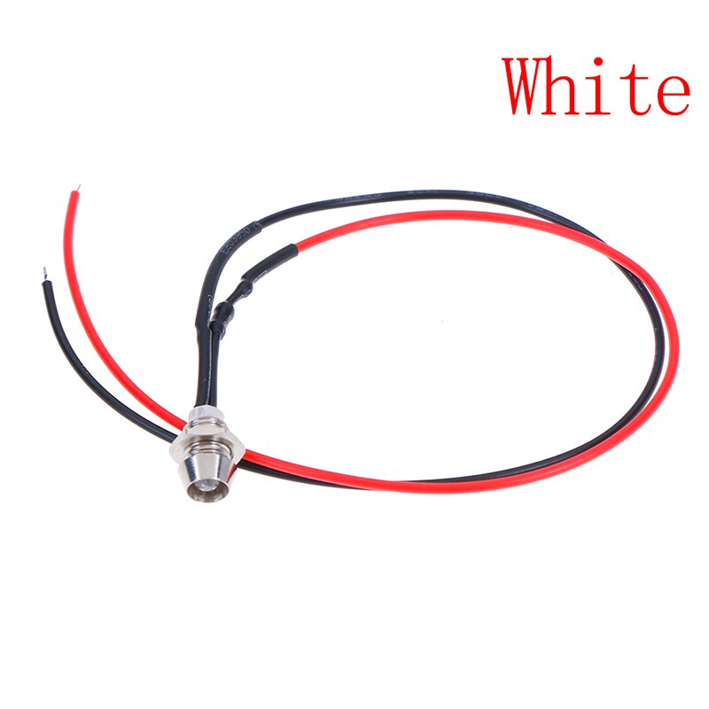 1 Uds 8mm 23cm indicador LED de Metal piloto Dash luz 12V lámpara de coche camión indicador luces Accesorios