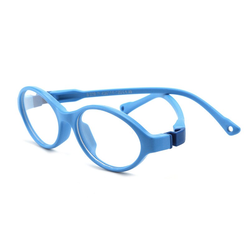 AIMISUV Unisex TR90 Flexible ultraligero montura gafas infantiles Rosa óptico silicona transparente gafas de los niños UV400: C1Light Blue