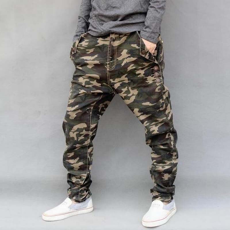 Mannen Elastische Broek Camouflage Harem Persoonlijkheid Mannelijke Plus Size Potlood Broek Grote Maat M-6XL