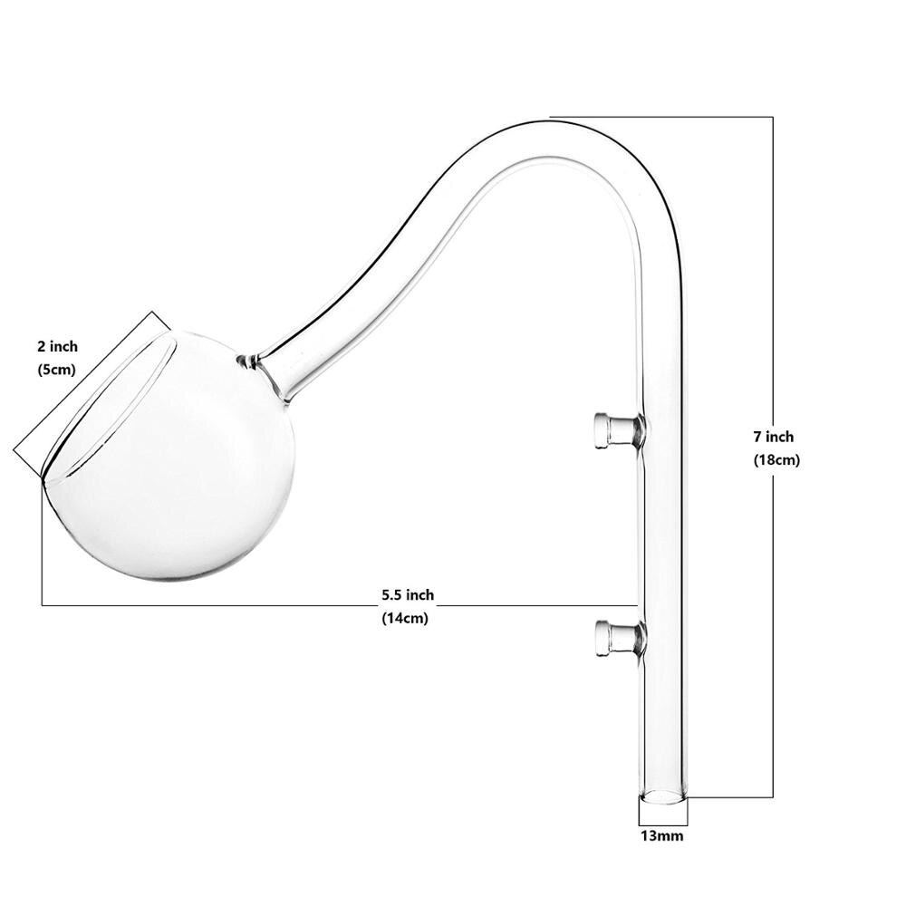 Lilja unikko pioni lasiputki ada kaksinkertainen imukuppikiinnitys suodatin lisävaruste akvaario vesikasvisäiliö 13mm 17mm: 13mm yksittäistä ulosvirtausta