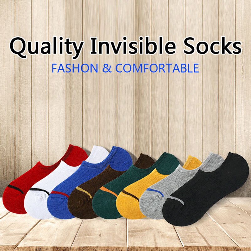 Calcetines náuticos Unisex para hombre y mujer, calcetín Invisible antideslizante de silicona, corte bajo, para primavera, verano y otoño, 5 pares, Size35-42
