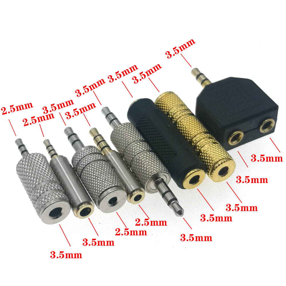 2,5mm/3,5mm zu Stecker Buchse Audio Stereo Zweikanal-Anschluss adapter Stecker Konverter Kabel verlängerung Anschluss Zubehör DIY