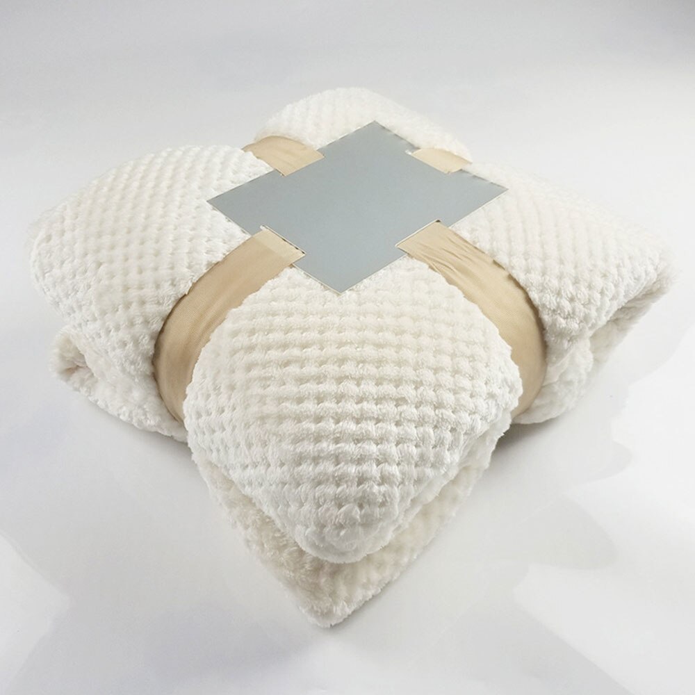 3D Fluffy Super Soft Kids Bed Spread Pink Blue Cozy Baby Blanket Spring Toddler Bedding Quilt Coral Fleece Furry Child Blanket: white
