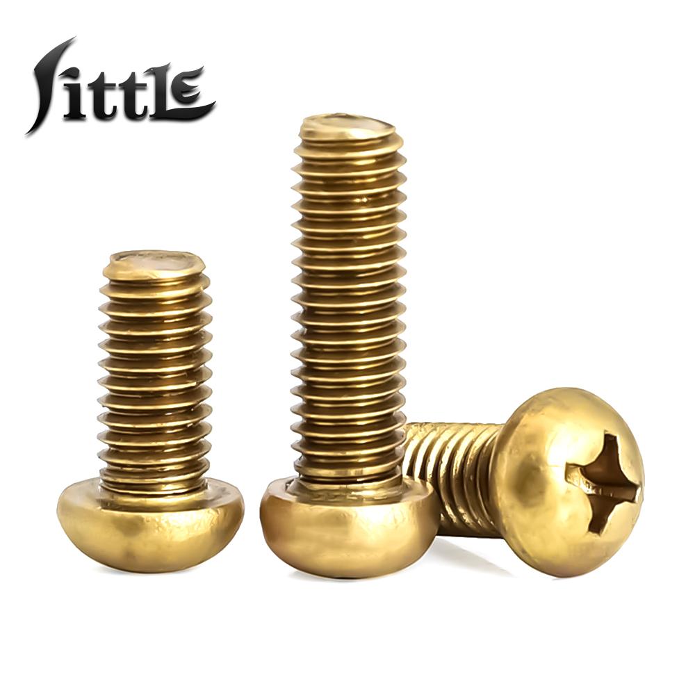 2-30 pz ottone Phillips bulloni a vite a testa bombata M5 M6 M8 vite ottone Phillips viti bullone Tornillos Vis Parafusos Placa me Tornillos