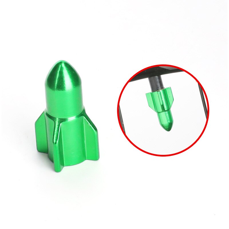 4PC Multi-Color Anodized Machined Aluminum Alloy Motor bike Bicycle Car Tire Valve Cap Dust Covers French Style Presta Valve Cap: A Green 4pcs