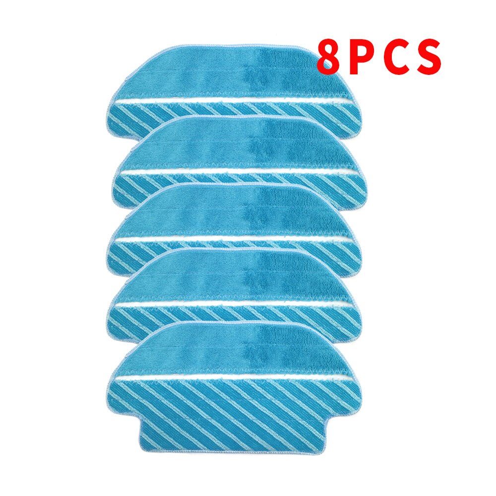 Conjunto de accesorios de repuesto para robot aspirador, filtro HEPA, rodillo, cepillo, mopas, paños para Cecotec Conga 3290 3490 3690, cepillo laterial para Proscenic M7: 8pads
