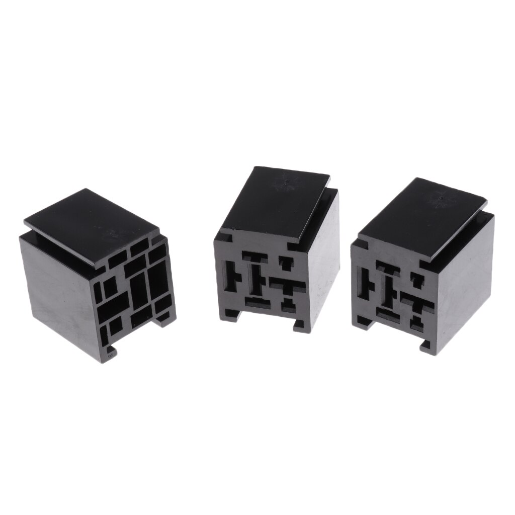 3Pcs 80A 5 Pin Automotive Relay Socket for High Current Applications