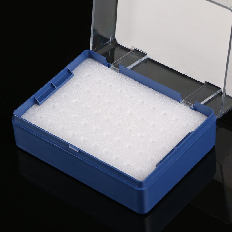 Plastic Storage Box With Foam Milling Cutter Organizer For 50 PCB Drill Bits