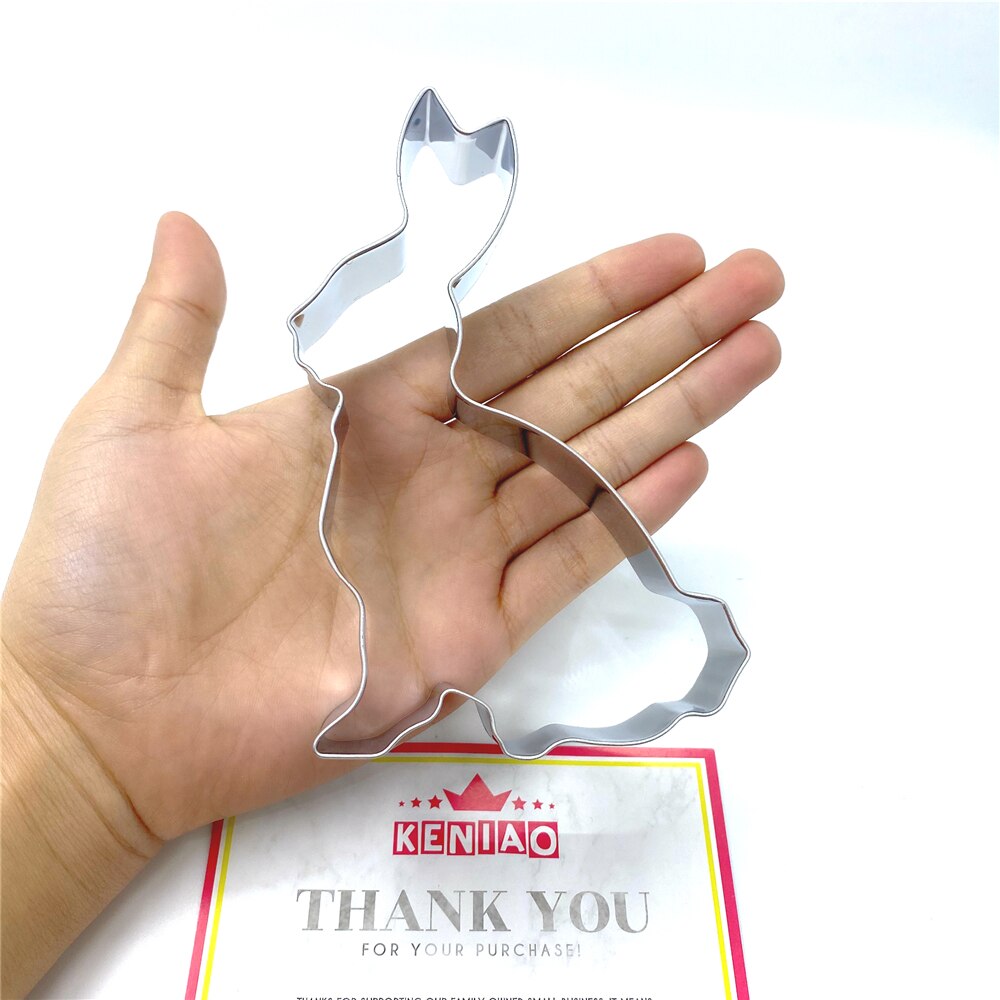Foremka robić wykrawania ciasteczek KENIAO Królik lesisty teren zwierzę kremówka/chleb/kanapka/foremki robić ciastek dla dzieci-7.8x12.4 cm-stal nierdzewna