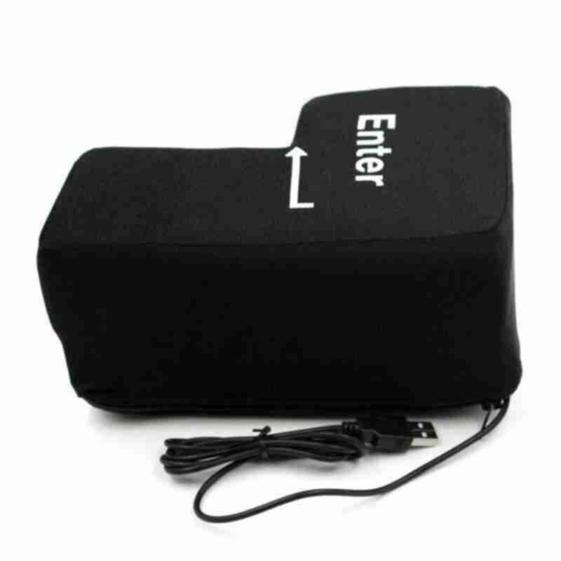 USB Big Enter Key Relieve Stress Plush Toy 1pc Throw Table Pillow Toys Anti-Stress Relief Super Size Stuffer Accent Desktop: Default Title