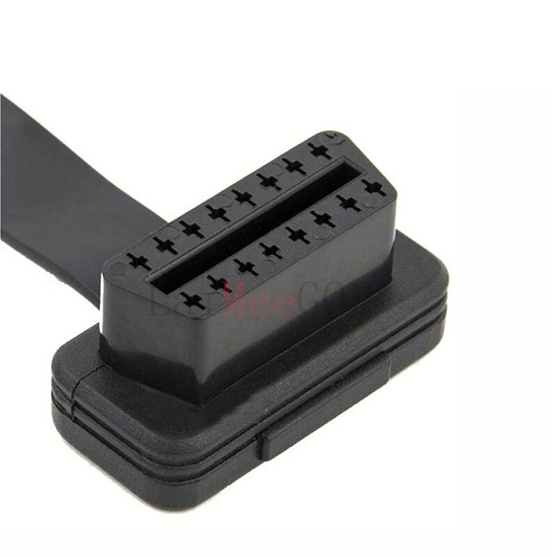 Auto OBD2 One Pull Two Extension Line One Point Two Flat Cable Full Core Power 0.6m 16 Pin Connection Adapter